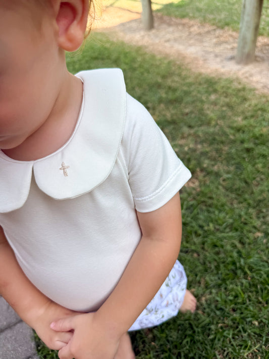 Hand Embroidered Cross detail