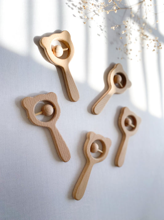 Bear Wooden Rattle